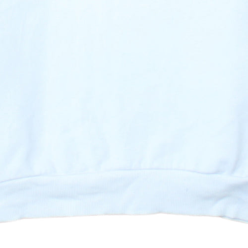 Adidas Boys White Crew Neck Pullover Sweatshirt 13-14 Years Logo Fleece