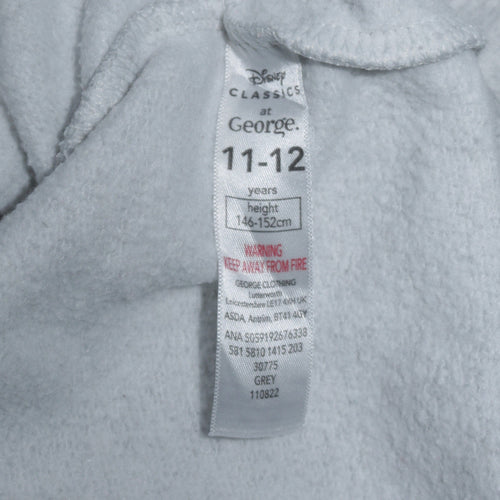 Disney Classics at George Girls Grey Stitch Hoodie 11-12 Years Pullover