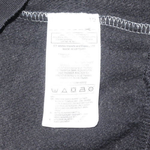 Adidas Men's Grey Pullover Hoodie Small Logo Sports Fleece