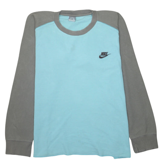 Nike Men's Blue XL Waffle Knit Crew Neck Long Sleeve Pullover Jumper