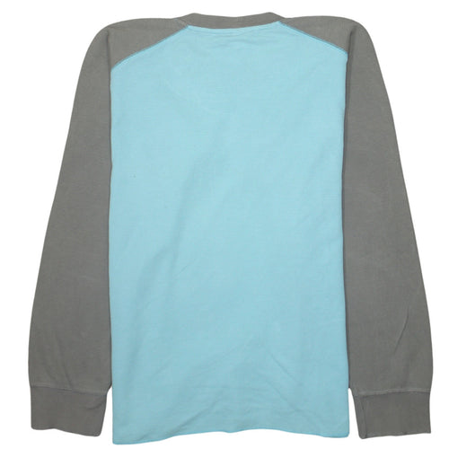 Nike Men's Blue XL Waffle Knit Crew Neck Long Sleeve Pullover Jumper