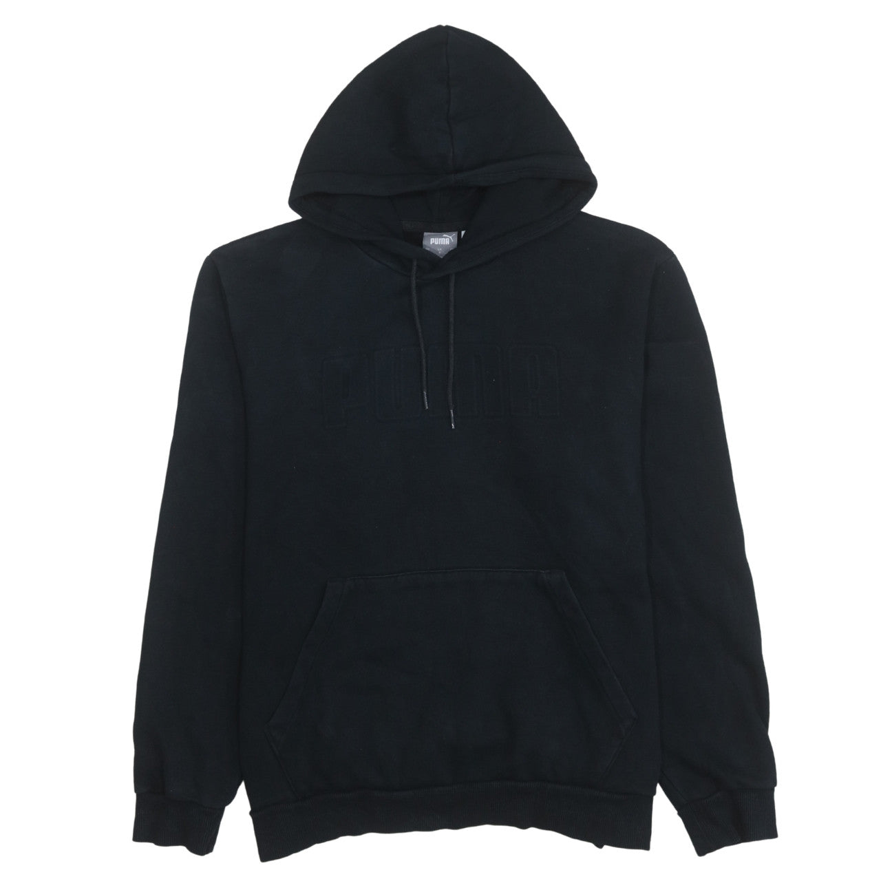 Puma Womens Black Large Pullover Hoodie with Logo Detail