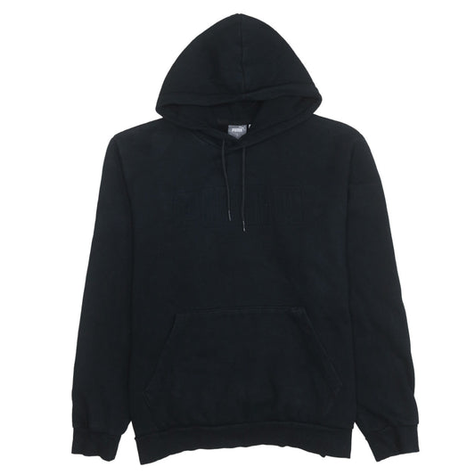 Puma Womens Black Large Pullover Hoodie with Logo Detail
