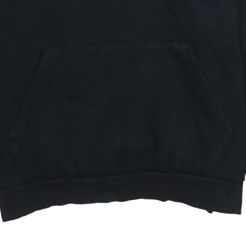 Puma Womens Black Large Pullover Hoodie with Logo Detail
