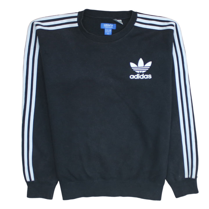 Adidas Men's Black Crew Neck Sweatshirt Size M Pullover Logo