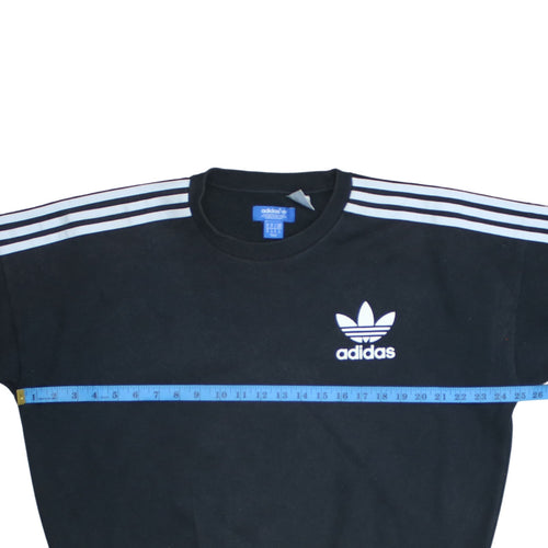 Adidas Men's Black Crew Neck Sweatshirt Size M Pullover Logo