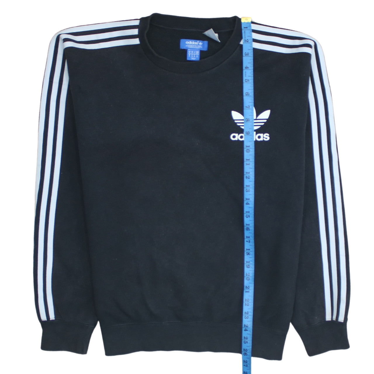 Adidas Men's Black Crew Neck Sweatshirt Size M Pullover Logo