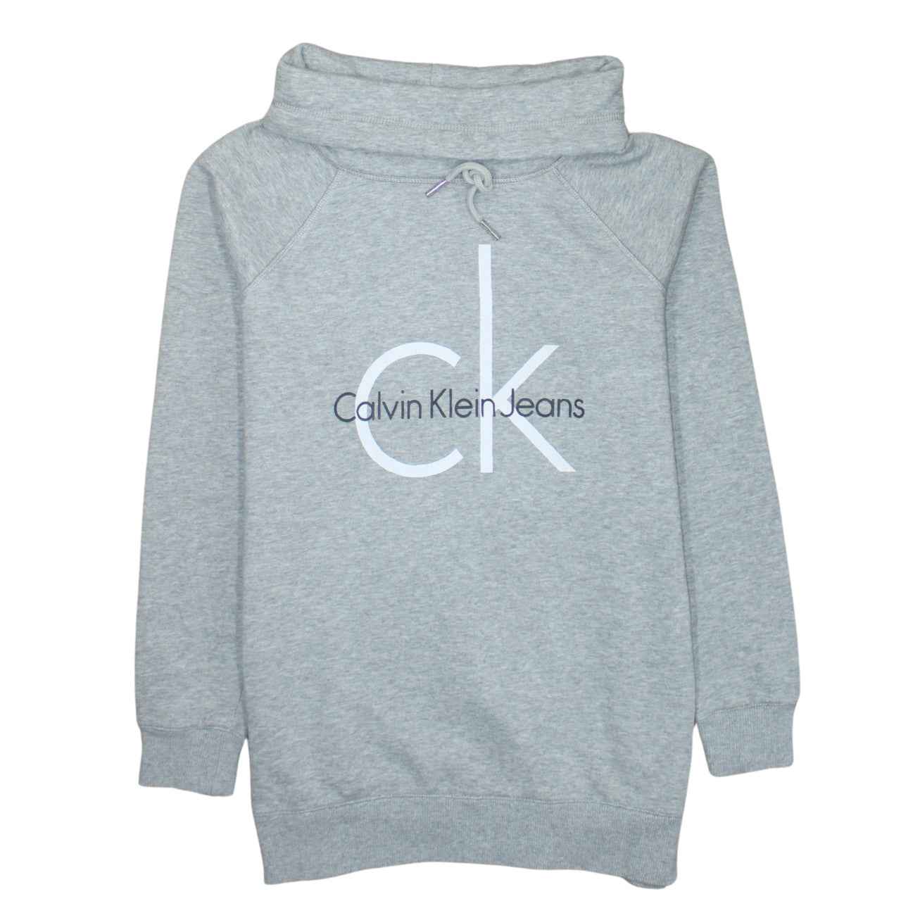 Calvin Klein Jeans Men's Grey Pullover Sweatshirt S High Neck Logo
