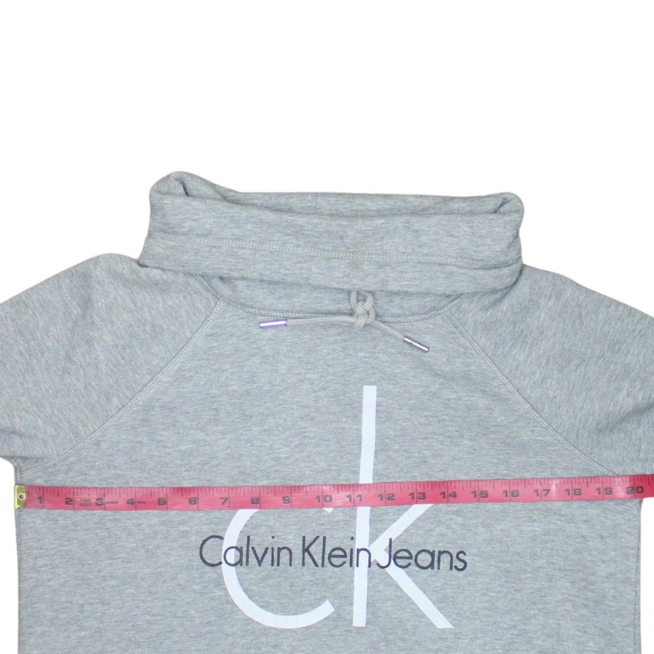 Calvin Klein Jeans Men's Grey Pullover Sweatshirt S High Neck Logo