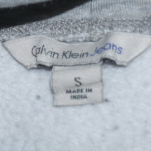 Calvin Klein Jeans Men's Grey Pullover Sweatshirt S High Neck Logo