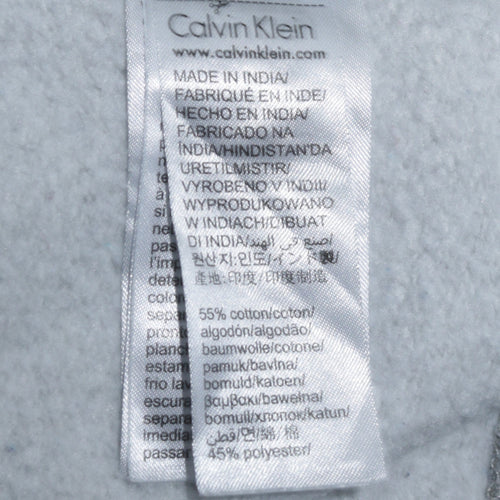 Calvin Klein Jeans Men's Grey Pullover Sweatshirt S High Neck Logo