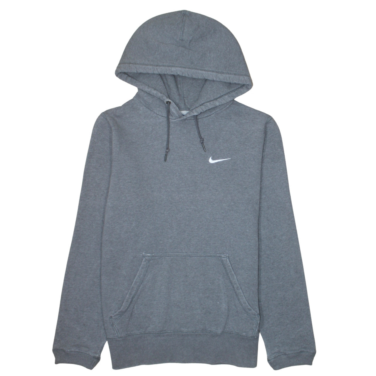Nike Men's Grey Pullover Hoodie S Regular Fit Fleece Sportswear
