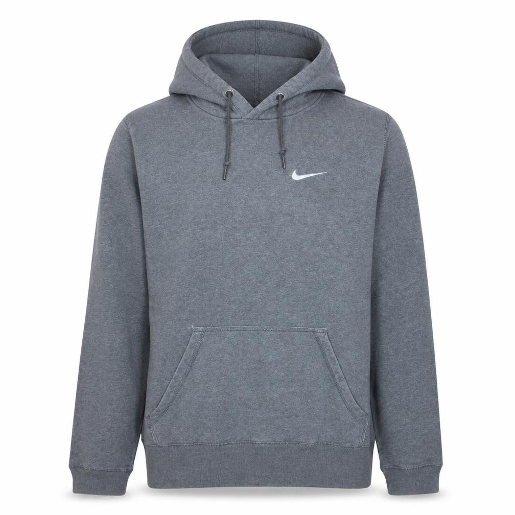 Nike Men's Grey Pullover Hoodie S Regular Fit Fleece Sportswear