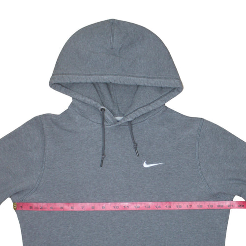 Nike Men's Grey Pullover Hoodie S Regular Fit Fleece Sportswear
