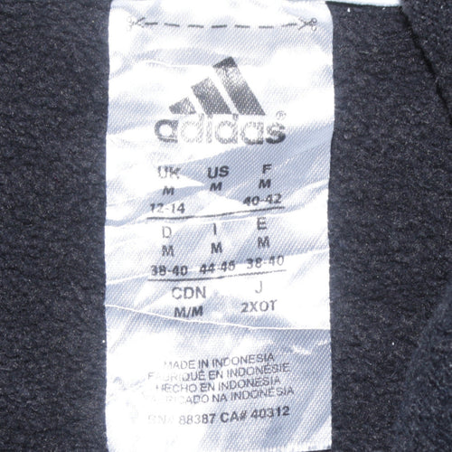 Adidas Girls Black Hoodie Medium 12-14 Years Pullover Long Sleeve