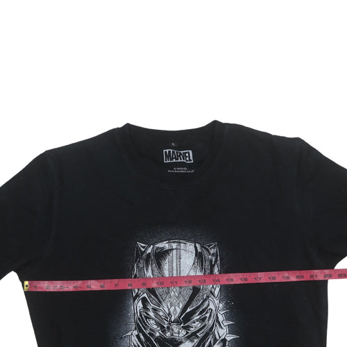 Marvel Men's Black Panther Black XL Graphic Long Sleeve T-Shirt