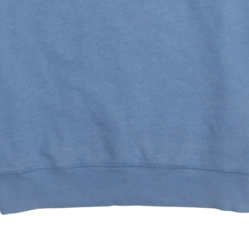 Tommy Hilfiger Men Blue XL Pullover Sweatshirt Logo Tape Crew Neck