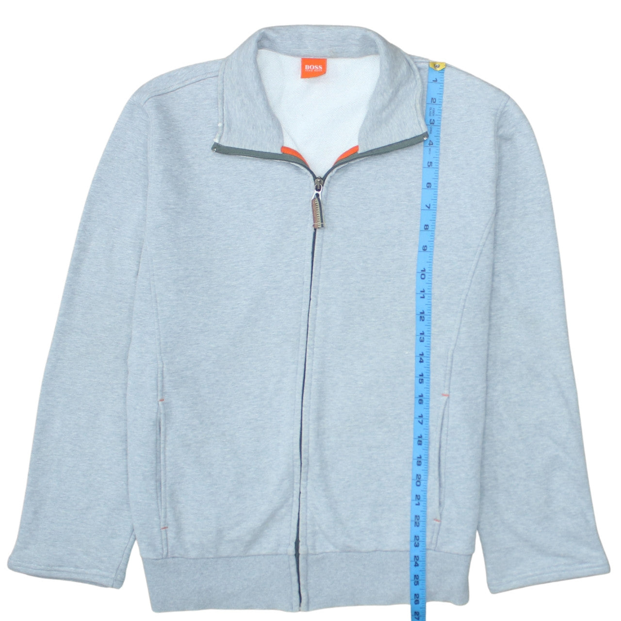 Hugo Boss Men's Grey Full Zip Sweatshirt XL Regular Fit
