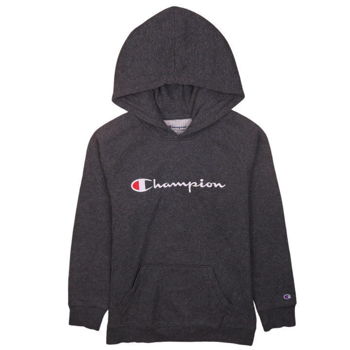 Champion Boys Grey XL Pullover Hoodie Fleece Sweatshirt with Logo