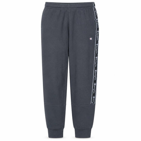 Front view of Champion Men’s Grey Logo Tape Sweatpants, size M