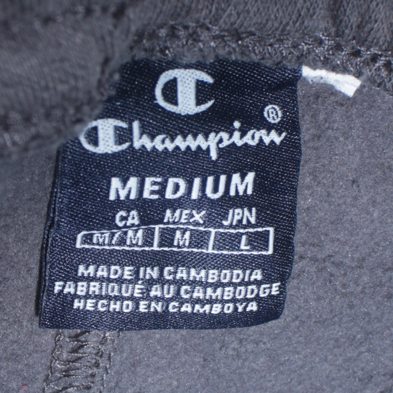 Champion Men’s Grey Logo Tape Sweatpants Size M