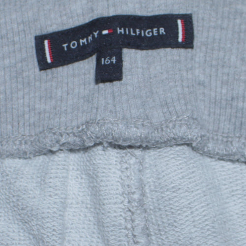 Tommy Hilfiger Boys Grey Jogger Sweatpants Size 164 Cotton Comfort Trousers
