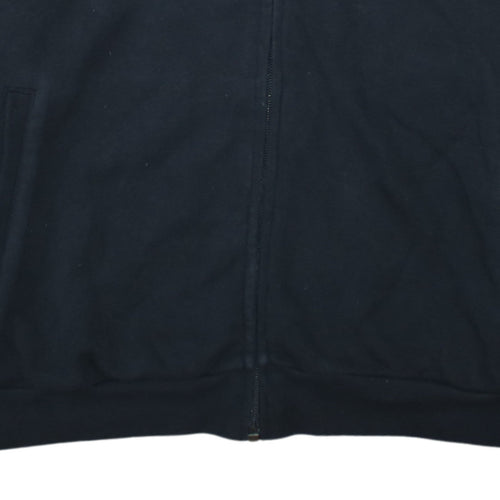 Adidas Women's Black Full Zip Hoodie Size L 16-18 Logo Print