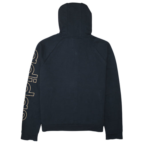Adidas Women's Black Full Zip Hoodie Size L 16-18 Logo Print