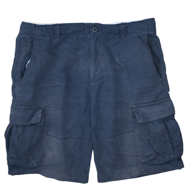 Tommy Hilfiger Men's Blue Cargo Shorts Size 36 Linen Cotton Blend