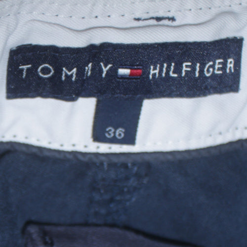 Tommy Hilfiger Men's Blue Cargo Shorts Size 36 Linen Cotton Blend