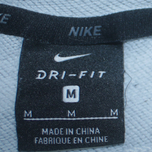 Nike Men's Grey Dri-Fit Pullover Hoodie M Regular Fit Sportswear