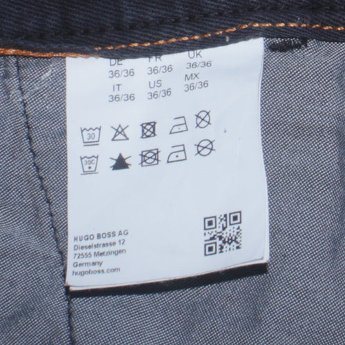 Hugo Boss Men's Blue Chino Trousers Size 36 Regular Fit