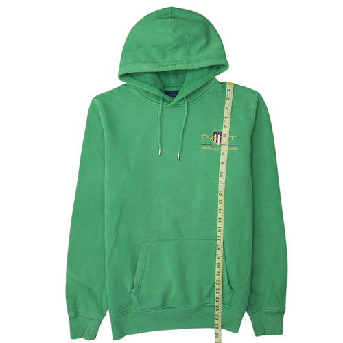 GANT Men's Green Embroidered Logo Pullover Hoodie L