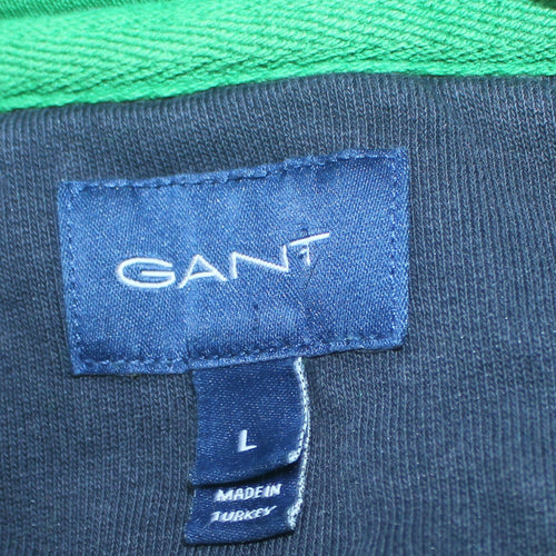 GANT Men's Green Embroidered Logo Pullover Hoodie L