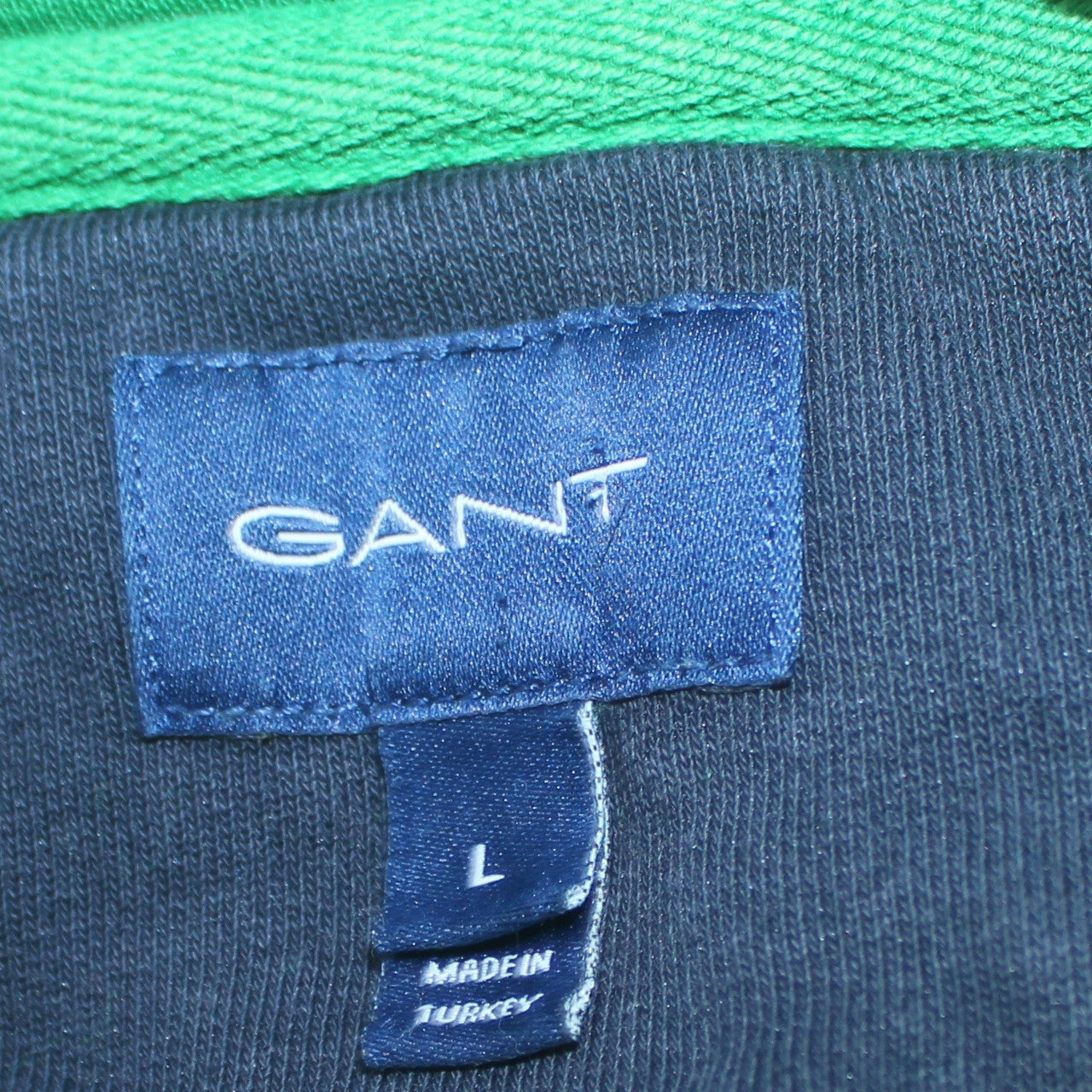 GANT Men's Green Embroidered Logo Pullover Hoodie L