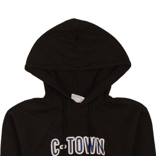 Champion Men's Black Pullover Hoodie S Sports Logo Fleece