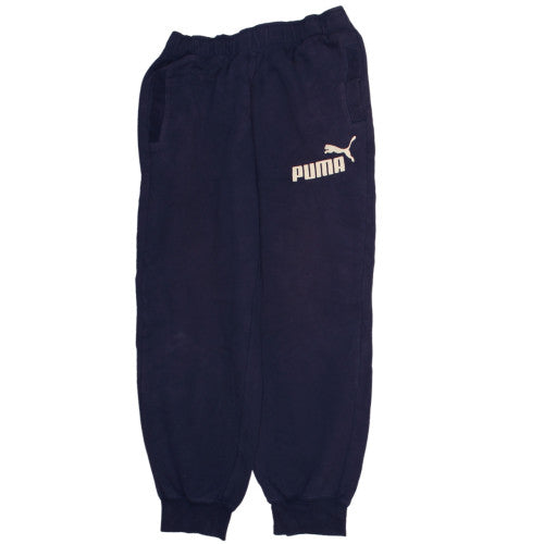 Puma Men Blue Sweatpants M Regular Fit Cotton Fleece Trousers