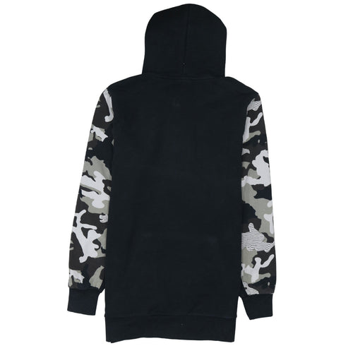 Puma Men Black Camouflage Sleeve Pullover Hoodie Size S