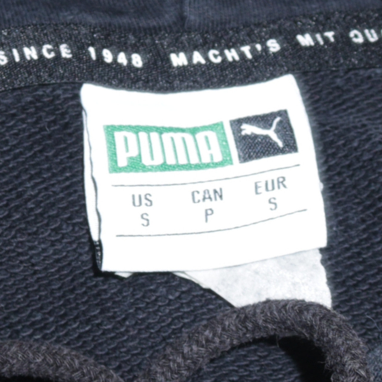 Puma Men Black Camouflage Sleeve Pullover Hoodie Size S