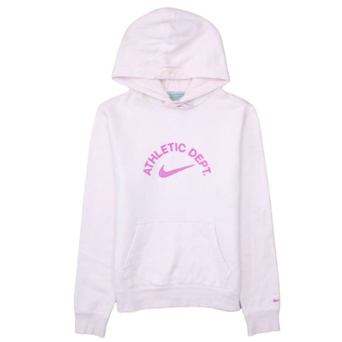 Nike Womens Pink Athletic Dept Pullover Hoodie Size 12/14 Cotton Blend