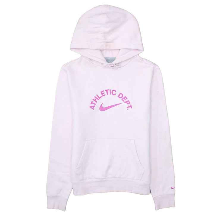 Nike Womens Pink Athletic Dept Pullover Hoodie Size 12/14 Cotton Blend
