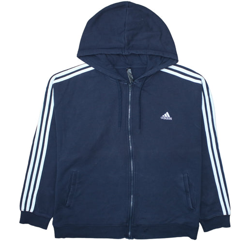 Adidas Women's Navy Blue Full Zip Hoodie XL 20-22 Hooded