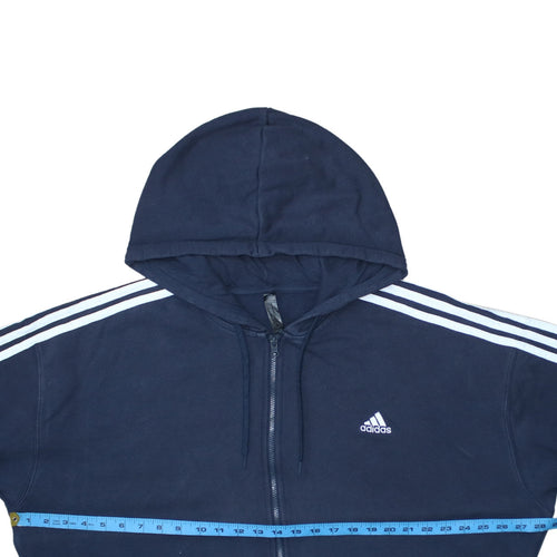 Adidas Women's Navy Blue Full Zip Hoodie XL 20-22 Hooded