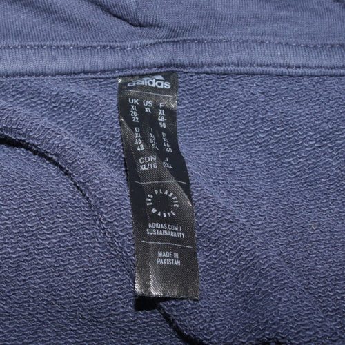 Adidas Women's Navy Blue Full Zip Hoodie XL 20-22 Hooded