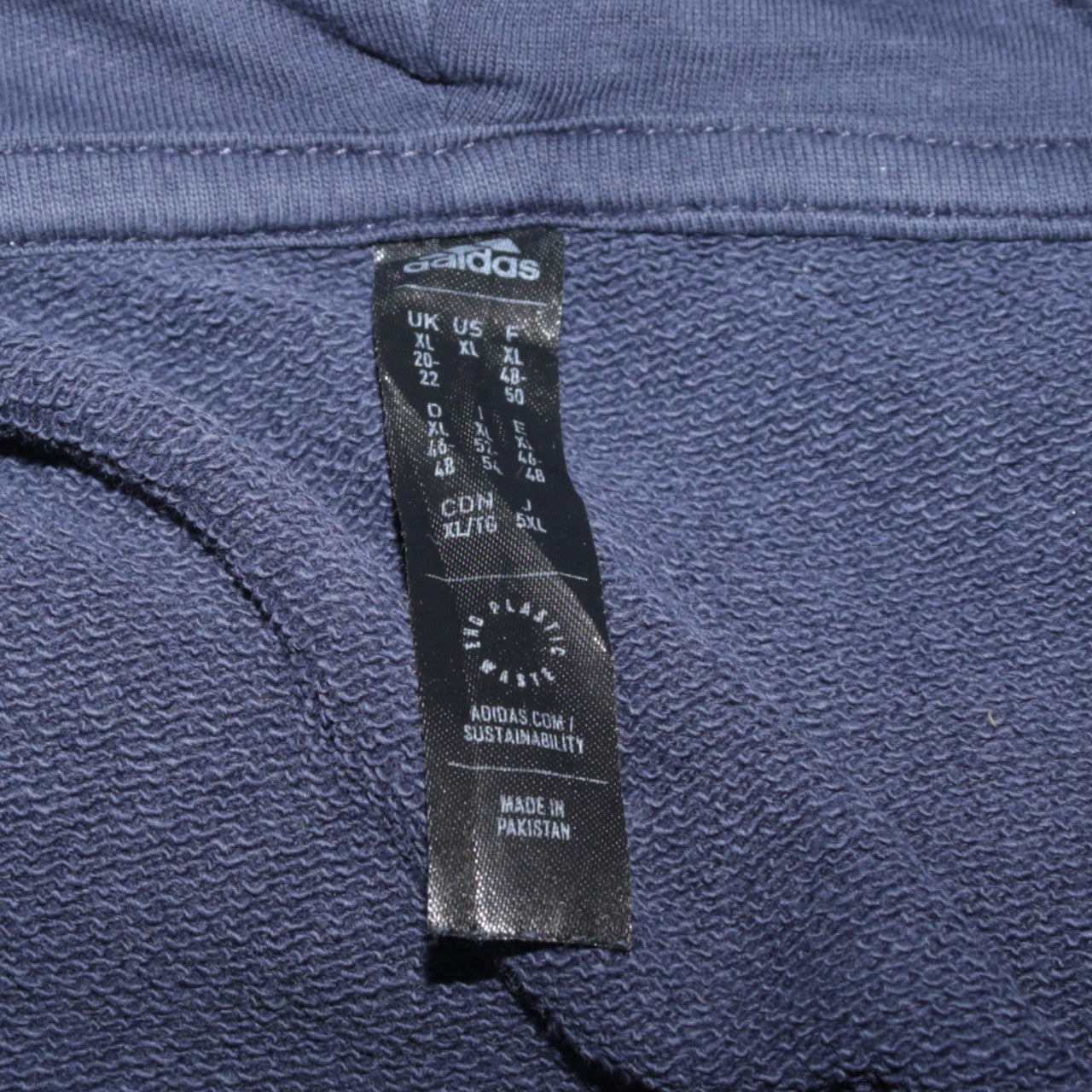 Adidas Women's Navy Blue Full Zip Hoodie XL 20-22 Hooded