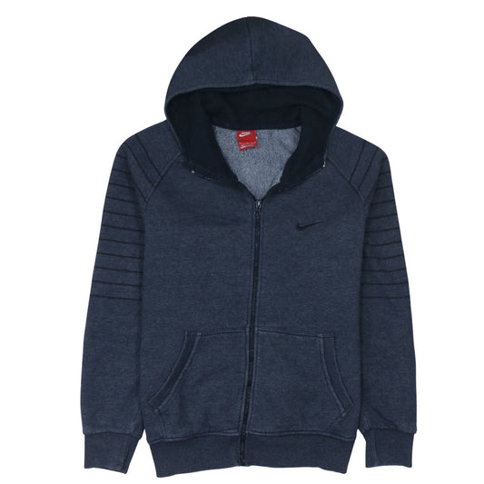 Nike Men's Blue Full Zip Hoodie L Fleece Lined Sweatshirt