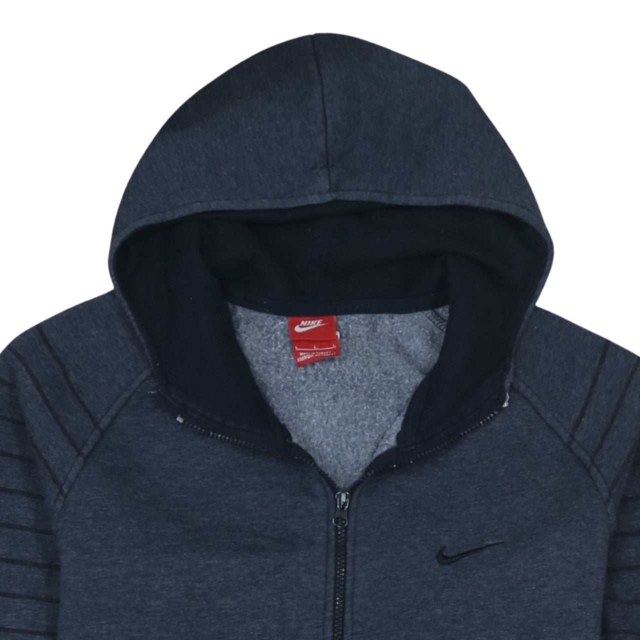 Nike Men's Blue Full Zip Hoodie L Fleece Lined Sweatshirt
