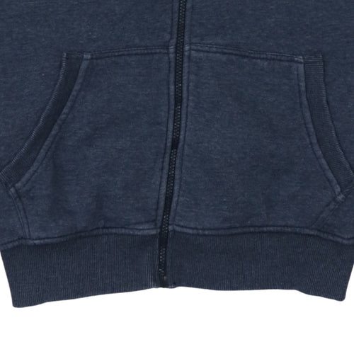 Nike Men's Blue Full Zip Hoodie L Fleece Lined Sweatshirt