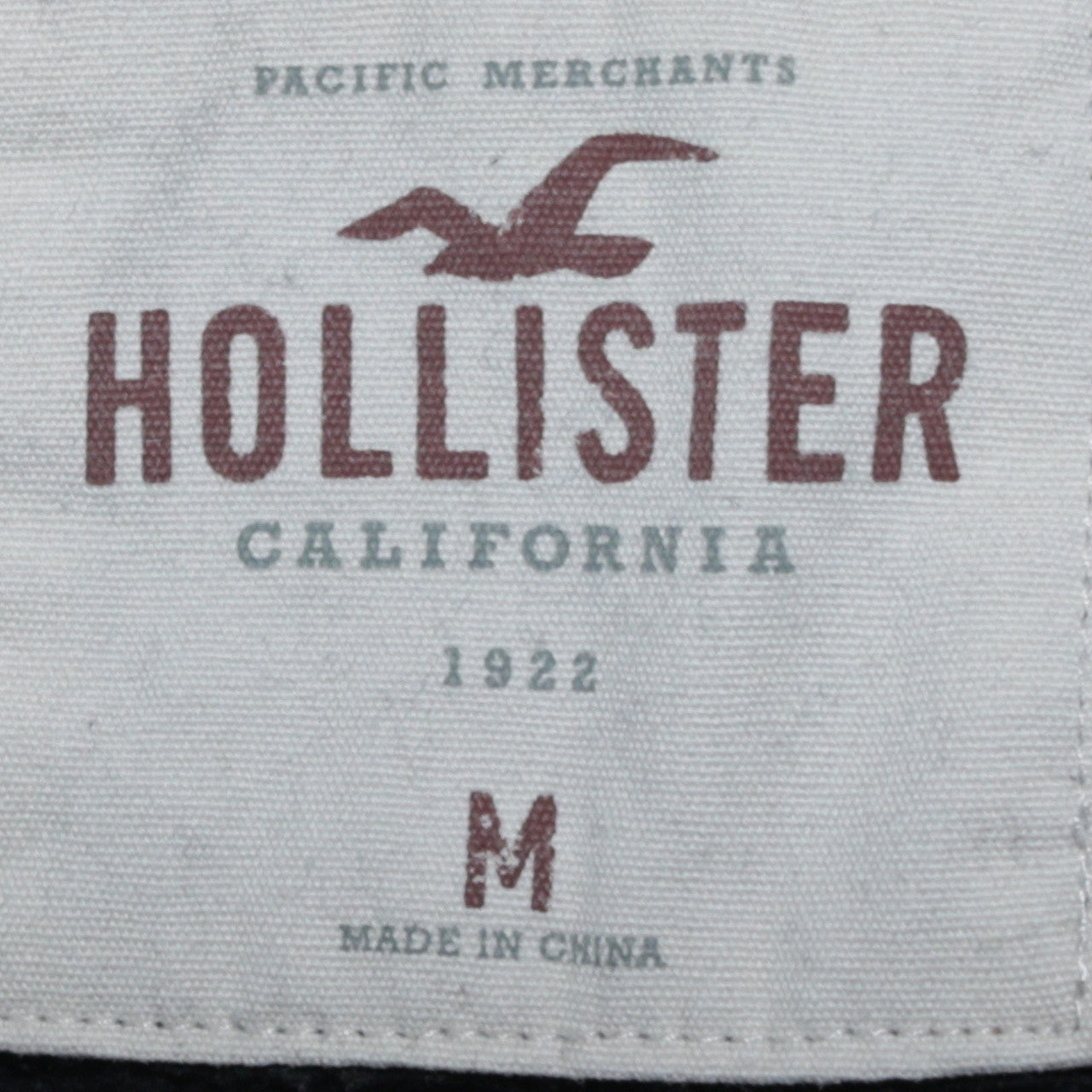 Hollister Men's Black Pullover Hoodie M Logo Fleece Sweatshirt
