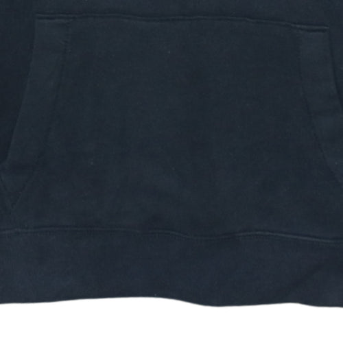 Hollister Men's Black Pullover Hoodie M Logo Fleece Sweatshirt